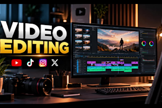 professionally edit your youtube video, reel and tiktok
