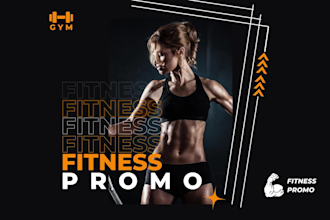 create gym or fitness short video ads or business promotional video ads