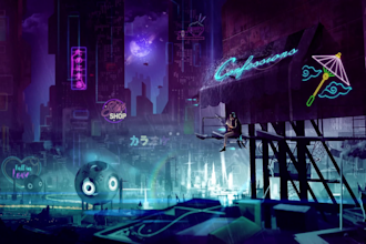 draw and animate any sci fi concept art profesionally