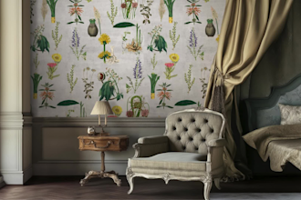 design luxury personalized bedroom wallpaper