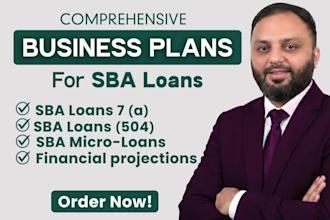 prepare sba loan business plan with financial projections