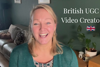 be your british female gen x ugc video ad creator