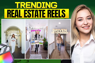 edit trendy real estate reels and cinematic real estate video