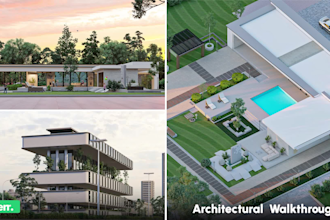 render realistic architectural interior,exterior walkthrough
