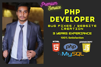 quickly fix PHP and laravel site bugs and add features