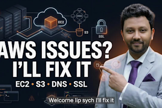 troubleshoot and fix AWS ec2, s3, dns, SSL and server issues