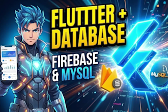 build custom flutter android app with firebase or mysql dart