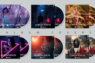 design an original album cover art for your single or album