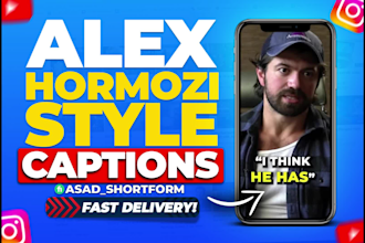 edit alex hormozi style instagram reels, shorts, tiktoks