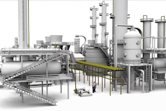 do realistic 3d industrial animation for machinery and oil refinery operation