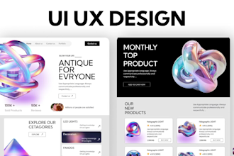 do UI UX design , website UI UX design, app design ,dashboard design in figma