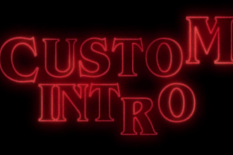 create a custom stranger things inspired cinematic intro, outro with your text