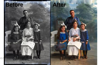 restore old photos and colorize old photos quickly