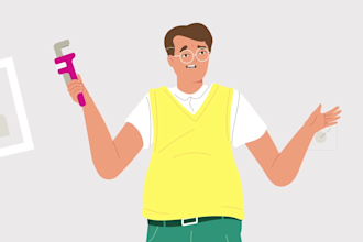 create custom animated cute animal gifs or lottie for you