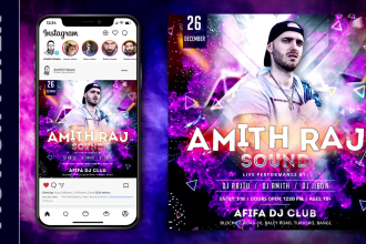 make an awesome motion graphics for event flyers, party flyers, poster