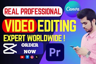 professionally edit your video in canva and  premier pro