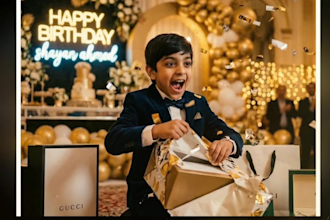 create a professional slideshow video for birthday,any event