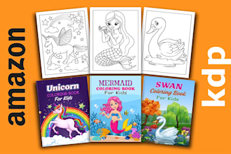 create attractive coloring book cover and interior design for amazon KDP
