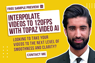 interpolate, convert and increase video frame rate to 60fps, 90fps or 120fps