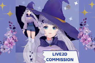 design and rig quality live2d model into vtuber live2d cubism for vtuber studio