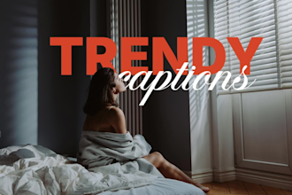 edit real estate videos with trendy captions