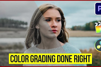 do professional cinematic color grading and color correction