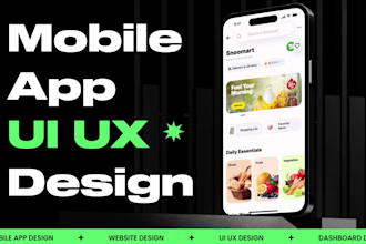 do mobile app design in figma and mobile app ui ux design
