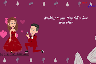 create romantic love story, animated wedding invitation, and music video