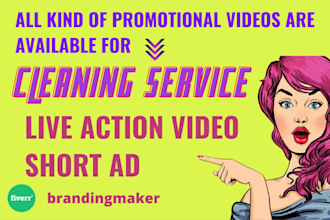 do home or commercial cleaning service short ad promo video