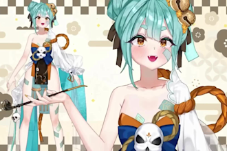 design and rig live2d vtuber model, vtuber model vtuber rigging, anime vtuber