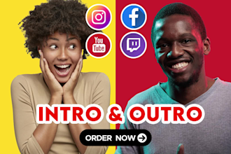 create a unique youtube intro and outro video
