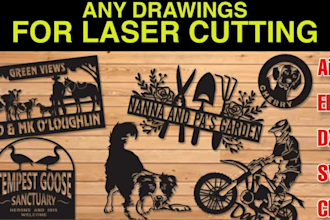 create dxf, svg files for laser cutting, engraving, and cnc
