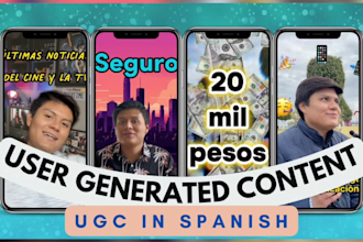 create an ugc video for tiktok, reels, ads in spanish