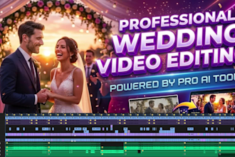 do cinematic wedding video editing and wedding reels editing