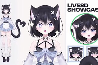 create and rig a custom 2d vtuber model in live2d