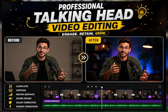 edit professional long form youtube talking head videos