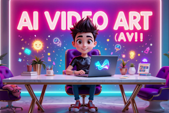 create ai animation stories, ai video art, african folktales, and kids cartoon