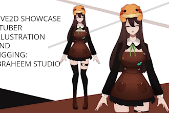 draw and rig 2d vtuber model 2d vtuber oc 3d nsfw vtuber model iive2d commission