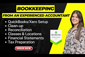 do bookkeeping and cleanup on quickbooks online and xero