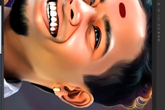 hyper realistic digital portrait  custom gift in 24h