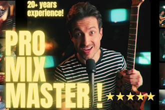 mix and master your song, award winning, high quality radio mixing mastering