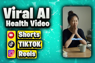 create ai generated health supplement videos for reels and shorts
