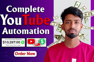 setup automation youtube channel  and create cash cow videos