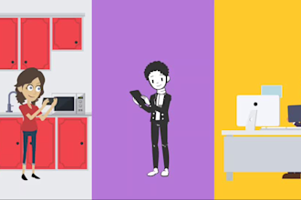 create a 2d animated video