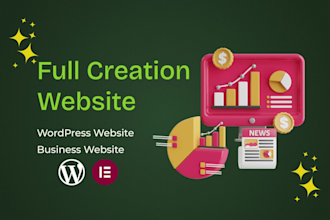 do full website creation, wordpress website development, business web design