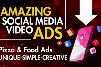 create pizza and food video ads for instagram, tiktok, and facebook