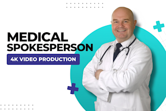 be your medical spokesperson actor presenter in lab coat