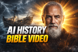 create ai history and bible long videos for youtube
