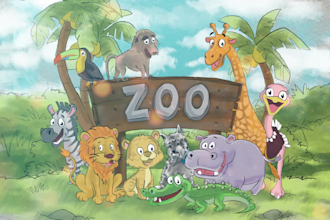 draw awesome children book cover illustration