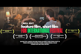 edit feature film , short film for international festival